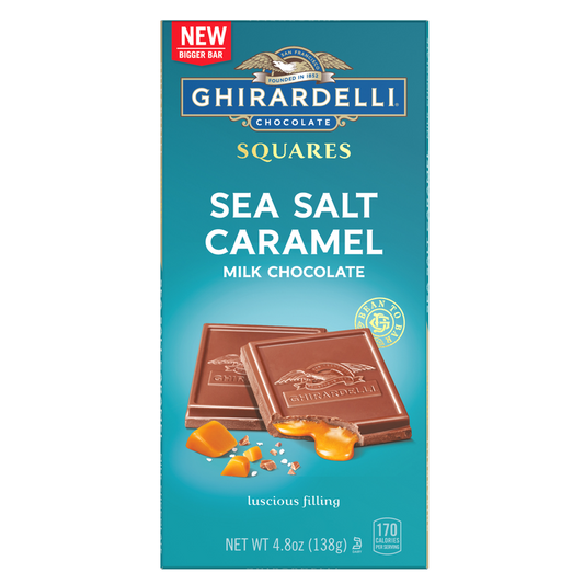 Ghirardelli Caramel Milk Chocolate Squares Bar 4.8oz