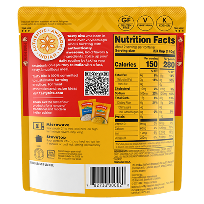 Tasty Bite Organic Madras Lentils 10oz