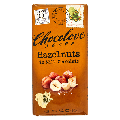 Chocolove Hazelnut in Milk Chocolate 3.2oz