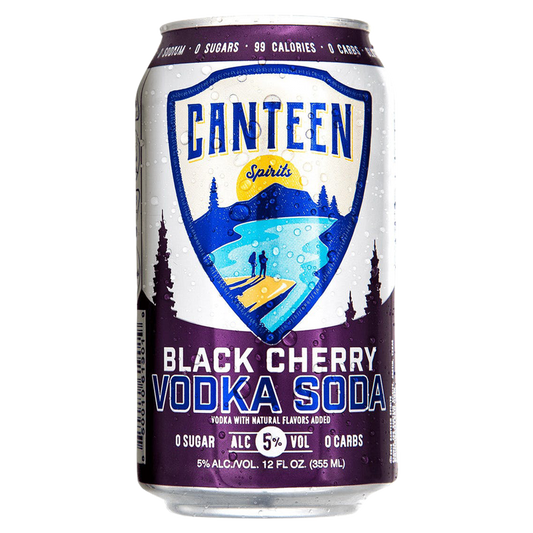 Canteen Black Cherry Vodka Soda Single 12oz Can 5% ABV