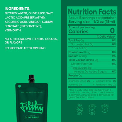 Filthy Olive Brine Pouch 8oz Pouch