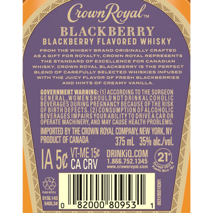 Crown Royal Blackberry 375ml Bottle