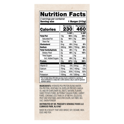 Dr. Praeger's Perfect Burger 8oz
