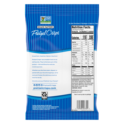 Snack Factory® Pretzel Crisps, Original, 3 oz