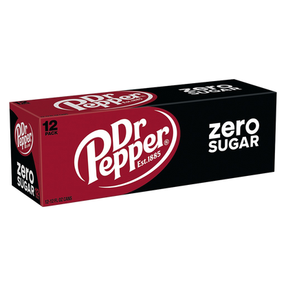 Dr Pepper Zero Sugar 12pk 12oz Can