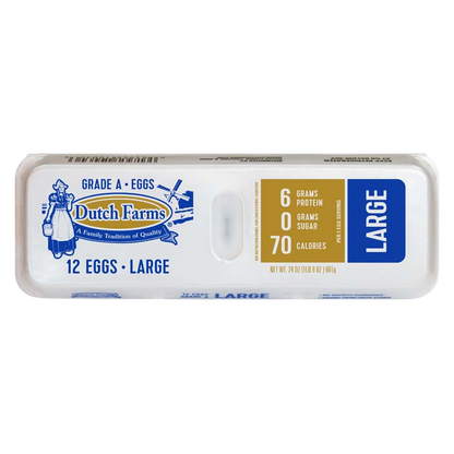 Dutch Farms Grade A Large Eggs - 12ct