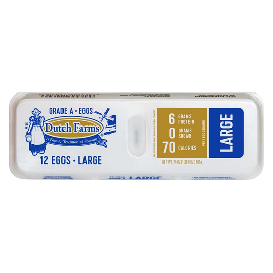 Dutch Farms Grade A Large Eggs - 12ct