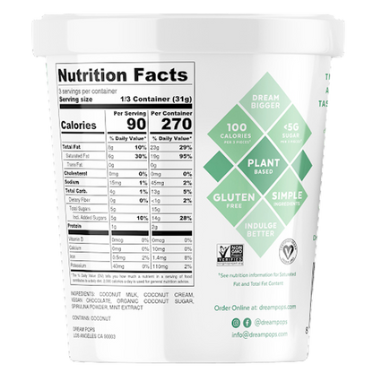 Dream Pops Mint Chip Non-Dairy Bites 4oz