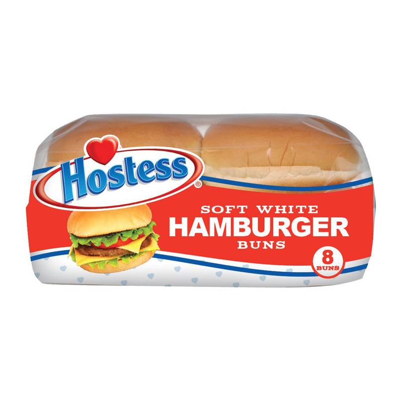 Hostess Soft White Hamburger Buns - 8ct
