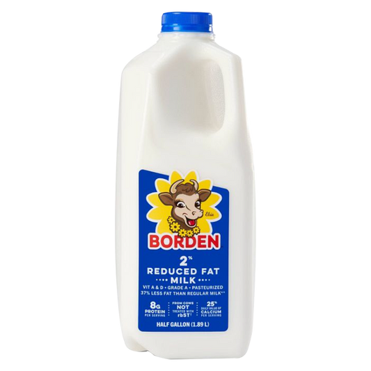 Borden 2% Reduced Fat Milk - 1/2 Gallon