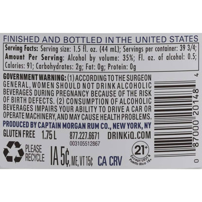 Captain Morgan Silver Spiced Rum 1.75L (70 proof)