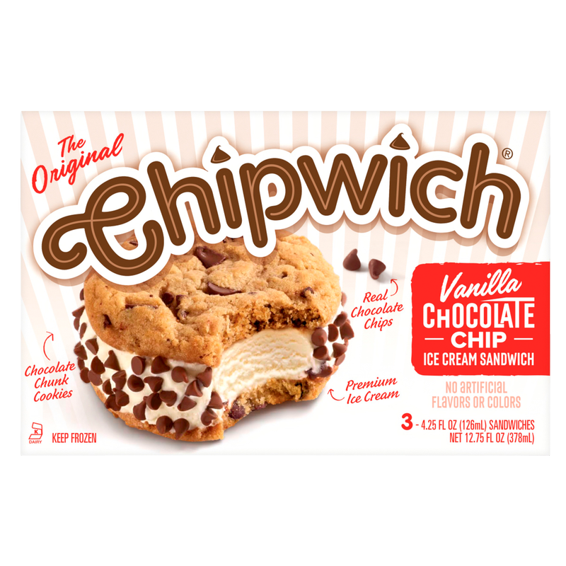 Chipwich Original Vanilla Chocolate Chip 3ct