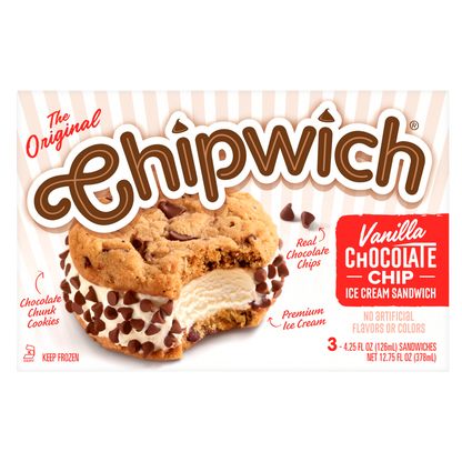 Chipwich Original Vanilla Chocolate Chip 3ct