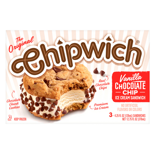 Chipwich Original Vanilla Chocolate Chip 3ct