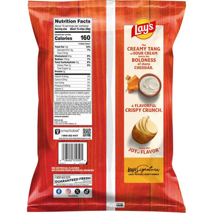 Lay's Cheddar & Sour Cream Potato Chips Party Size 12.5oz