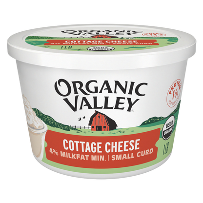 Organic Valley, Cottage Cheese 4% Milkfat Small Curd 1 Lb