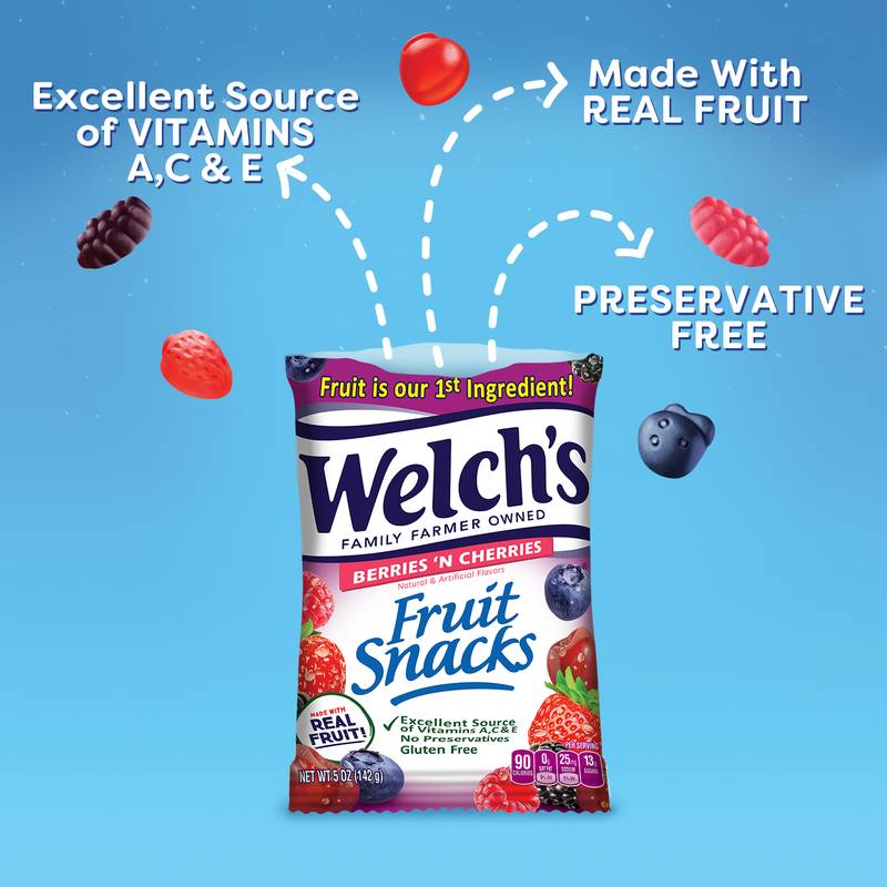 Welch's Fruit Snacks Berries 'N Cherries 5oz