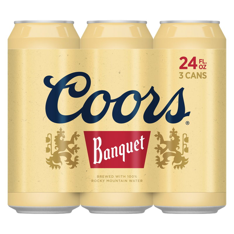 Coors Banquet 3pk 24oz Can