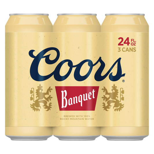 Coors Banquet 3pk 24oz Can