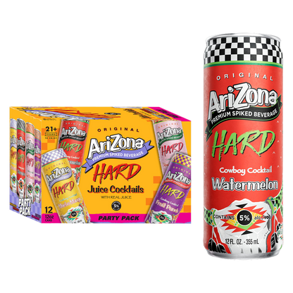 Arizona Hard Juice Cocktail Party Pack 12pk 12oz Can 5.0% ABV