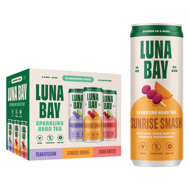 Luna Bay Clubhouse Sparkling Hard Tea 6pk 12oz Can 5.0% ABV