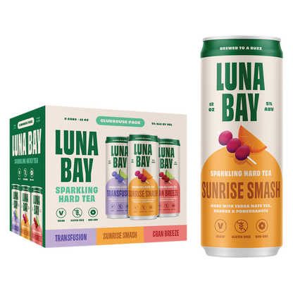 Luna Bay Clubhouse Sparkling Hard Tea 6pk 12oz Can 5.0% ABV