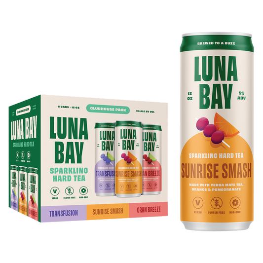 Luna Bay Clubhouse Sparkling Hard Tea 6pk 12oz Can 5.0% ABV