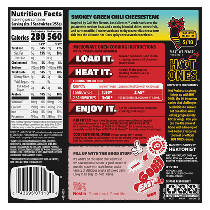 Hot Pockets Hot Ones Green Chile Cheesesteak 2ct 9oz