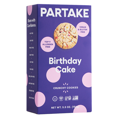 Partake Gluten Free Vegan Crunchy Birthday Cake Cookies 5.5oz
