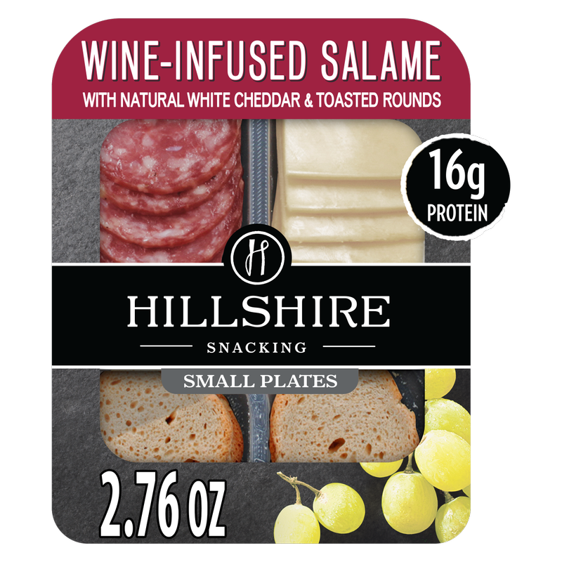 Hillshire Snacking Protein Small Plates Wine-Infused Salame & White Cheddar Cheese - 2.76oz