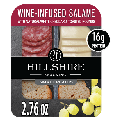 Hillshire Snacking Protein Small Plates Wine-Infused Salame & White Cheddar Cheese - 2.76oz