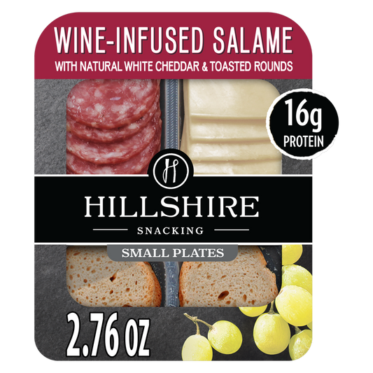 Hillshire Snacking Protein Small Plates Wine-Infused Salame & White Cheddar Cheese - 2.76oz