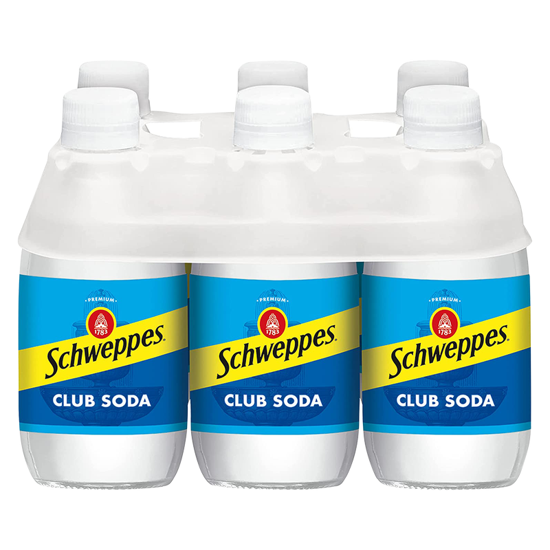 Schweppes Club Soda 6pk 10oz Btl