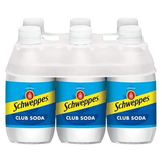 Schweppes Club Soda 6pk 10oz Btl