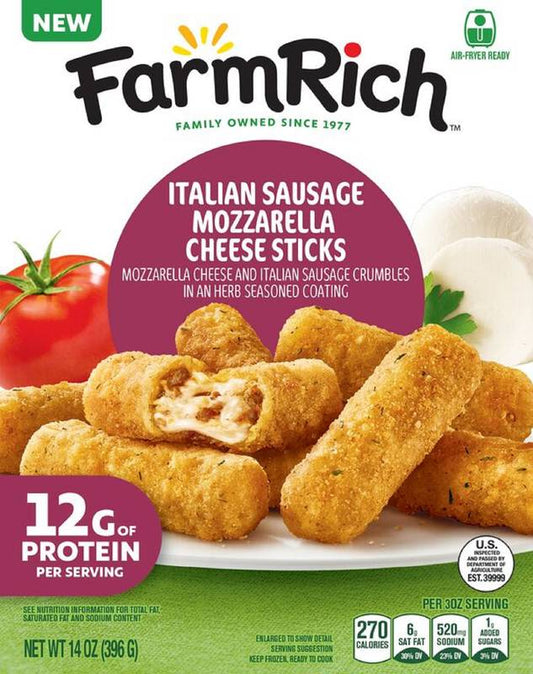 Farm Rich Italian Mozzarella Sausage Cheese Sticks
