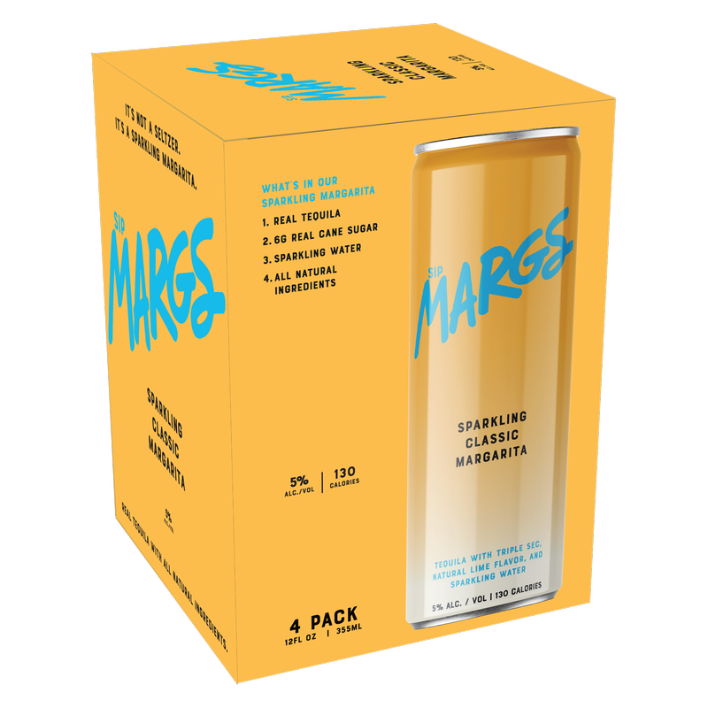 Sip MARGS Classic Margarita 4pk 12oz Can 5% ABV