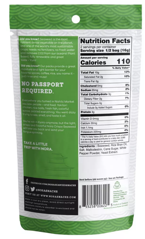 Nora Seaweed Crispy Original , 1.13oz