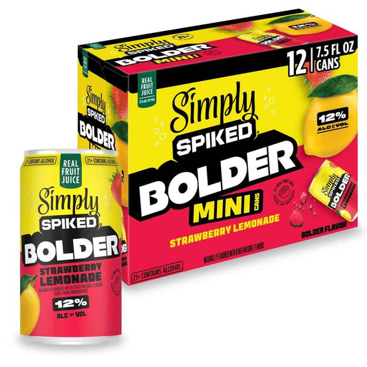 Simply Spiked Bolder Strawberry Lemonade 12pk 7.5oz Cans