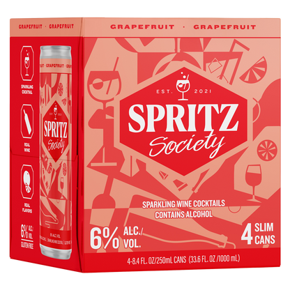 Spritz Society Grapefruit 4pk 250ml Can 6.0% ABV