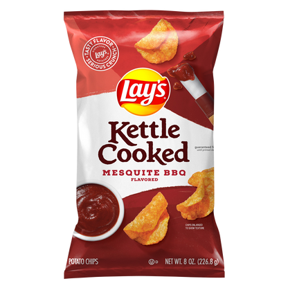 Lay's Kettle Cooked Mesquite BBQ Potato Chips 8oz
