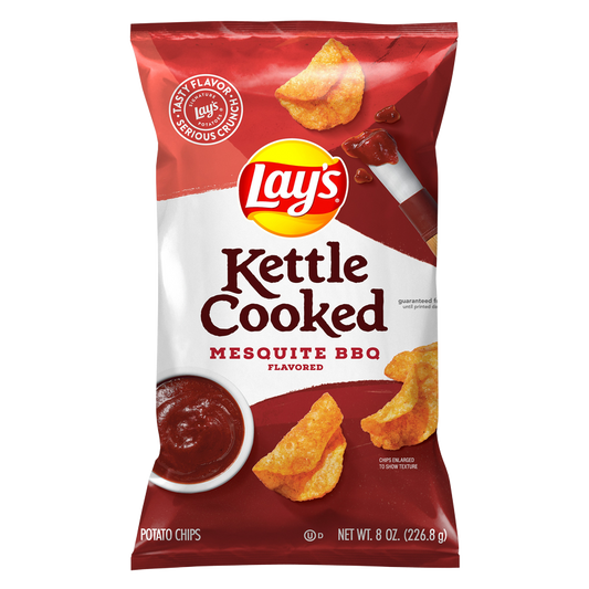 Lay's Kettle Cooked Mesquite BBQ Potato Chips 8oz