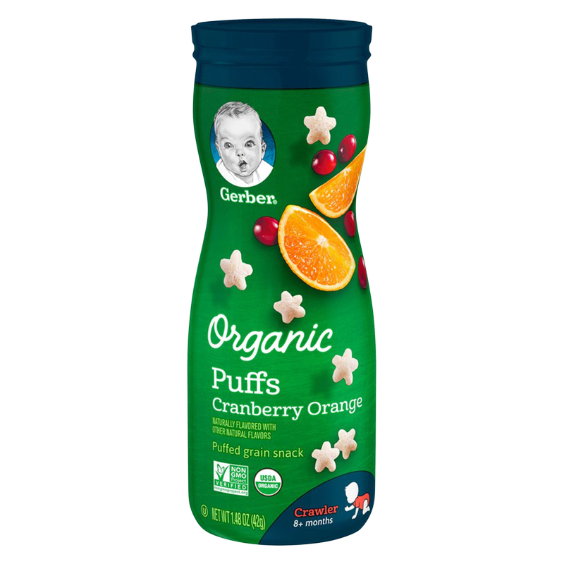 Gerber Organic Cranberry Orange Puffs 1.48oz