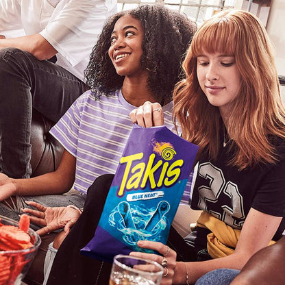 Takis Blue Heat Spicy Rolled Tortilla Chips Sharing Size Bag 9.9oz