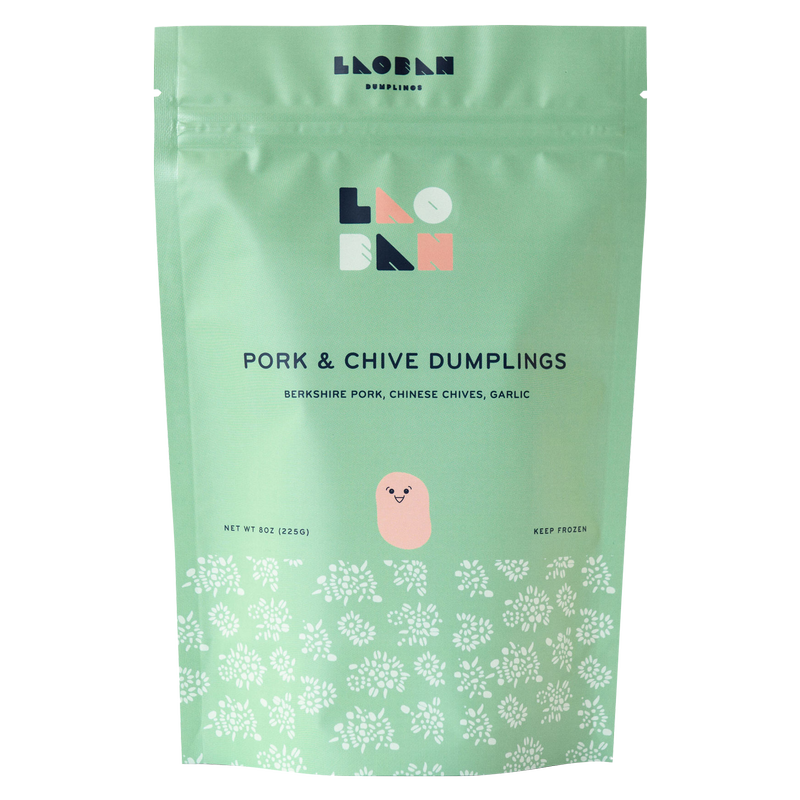 Laoban Dumplings Pork & Chive Frozen Dumplings 8oz