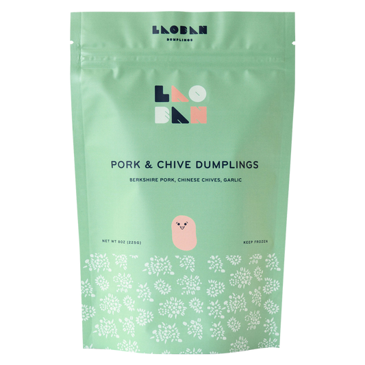 Laoban Dumplings Pork & Chive Frozen Dumplings 8oz