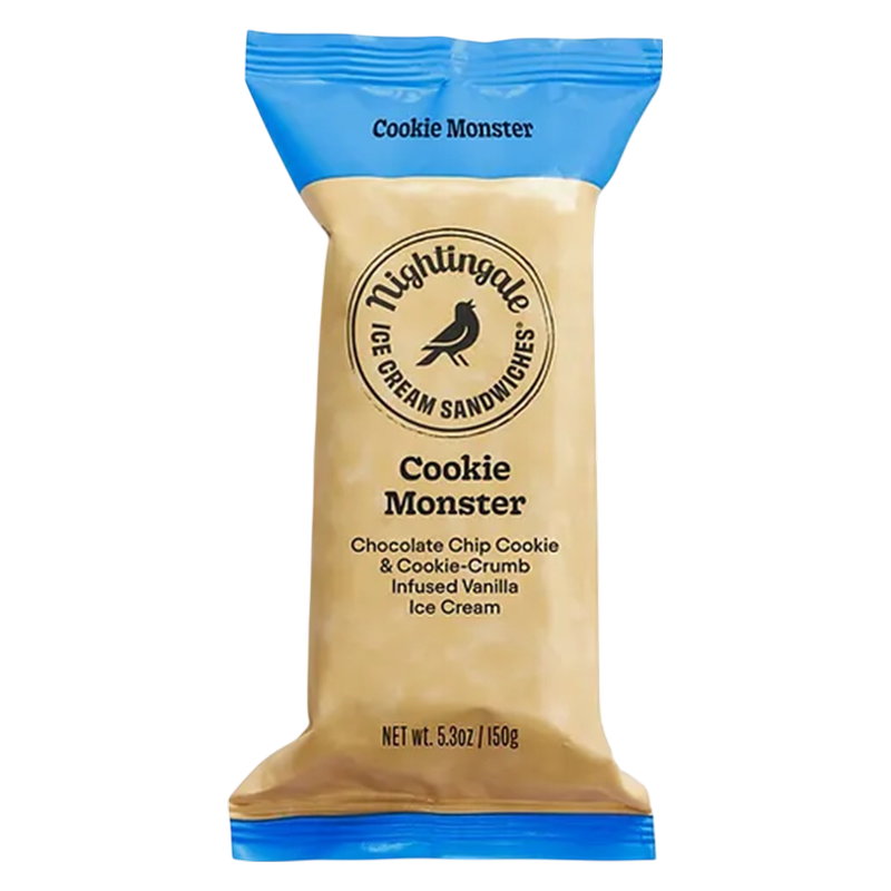 Nightingale Ice Cream Cookie Monster Ice Cream Sandwich 1ct
