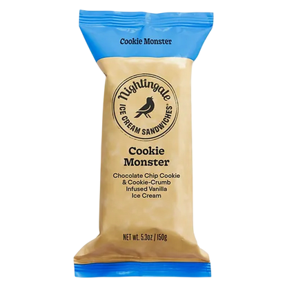 Nightingale Ice Cream Cookie Monster Ice Cream Sandwich 1ct