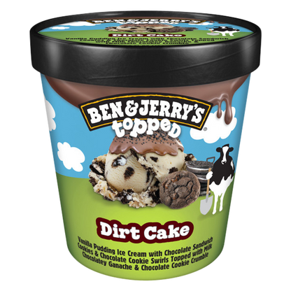 Ben & Jerry's Dirt Cake Topped Ice Cream Pint