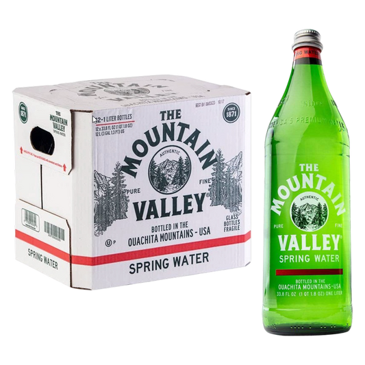 Mountain Valley Spring Water 12pk 1L Glass Bottle- XL