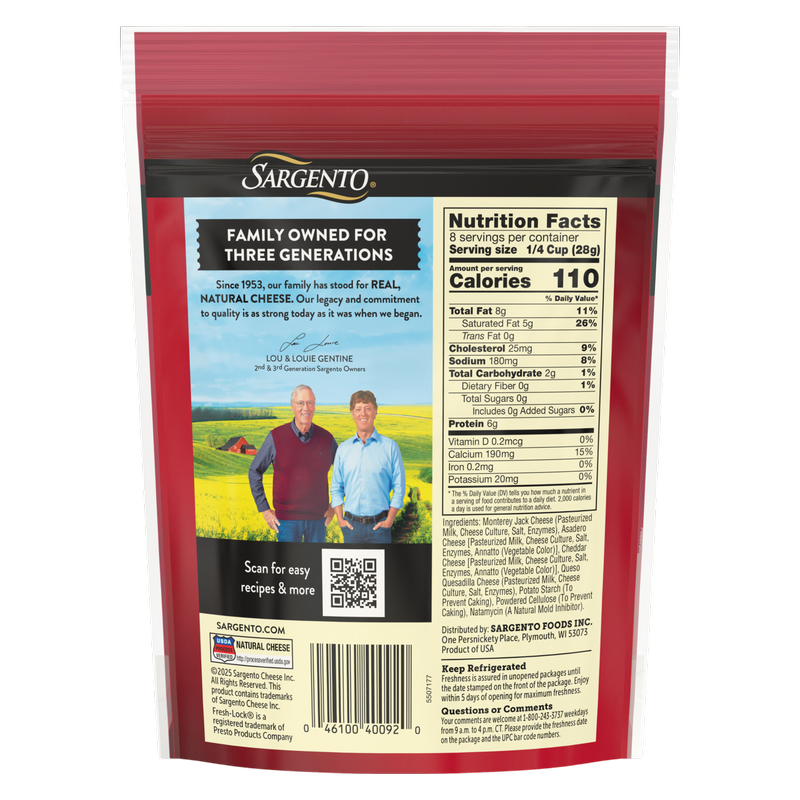 Sargento Finely Shredded 4 Cheese Mexican Natural Cheese - 8oz